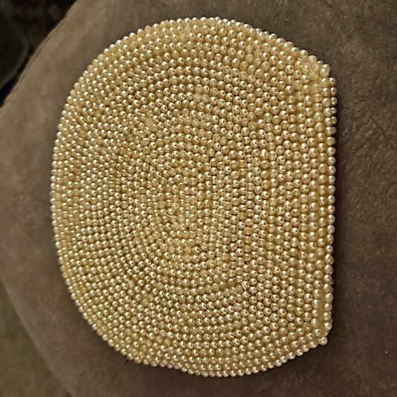 VTG LA REGALE Pearl Star Beaded Coin Zipper Castlecore Clutch Purse - Picture 6 of 8
